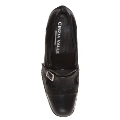 CINZIA VALLE 9443 MOCASSINO DONNA PELLE ABRASIVATA NERO