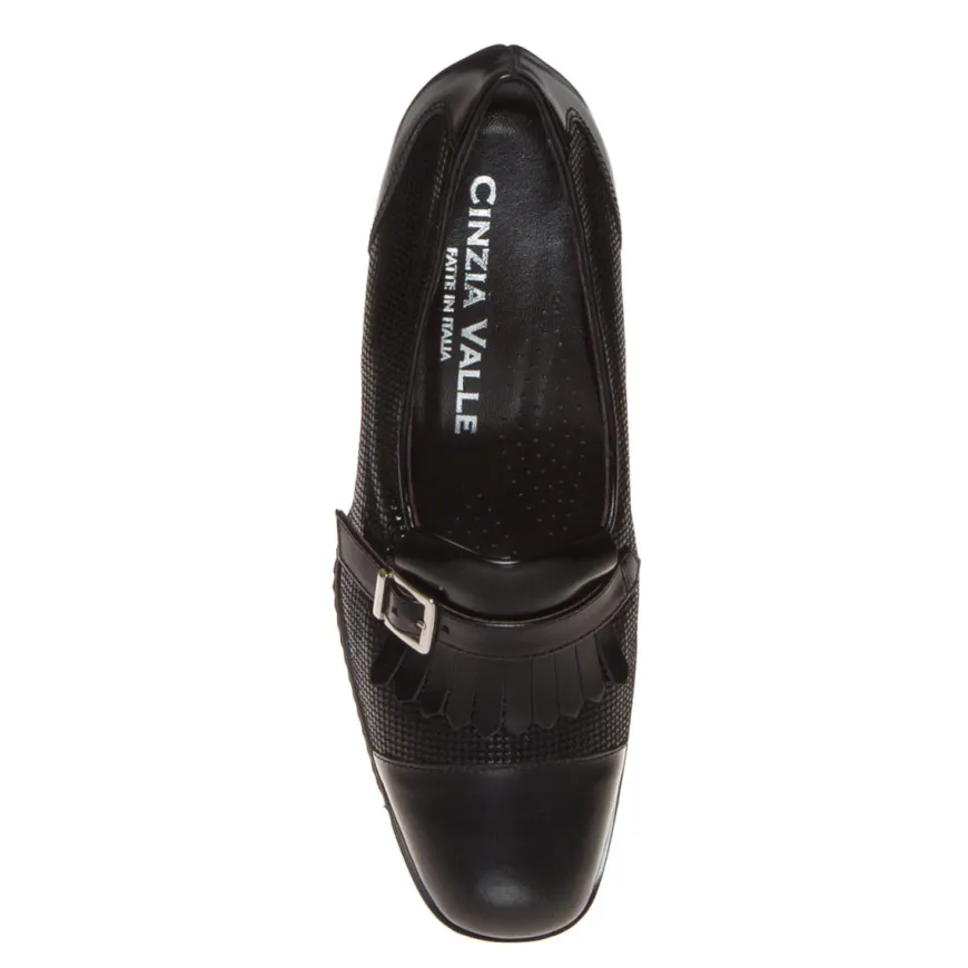 CINZIA VALLE 9443 MOCASSINO DONNA PELLE ABRASIVATA NERO