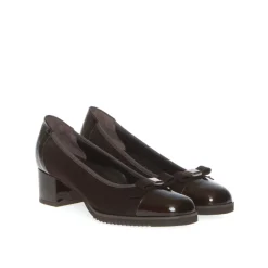 CINZIA VALLE DECOLLETE DONNA 8755 PUNTA VERNICE MARRONE