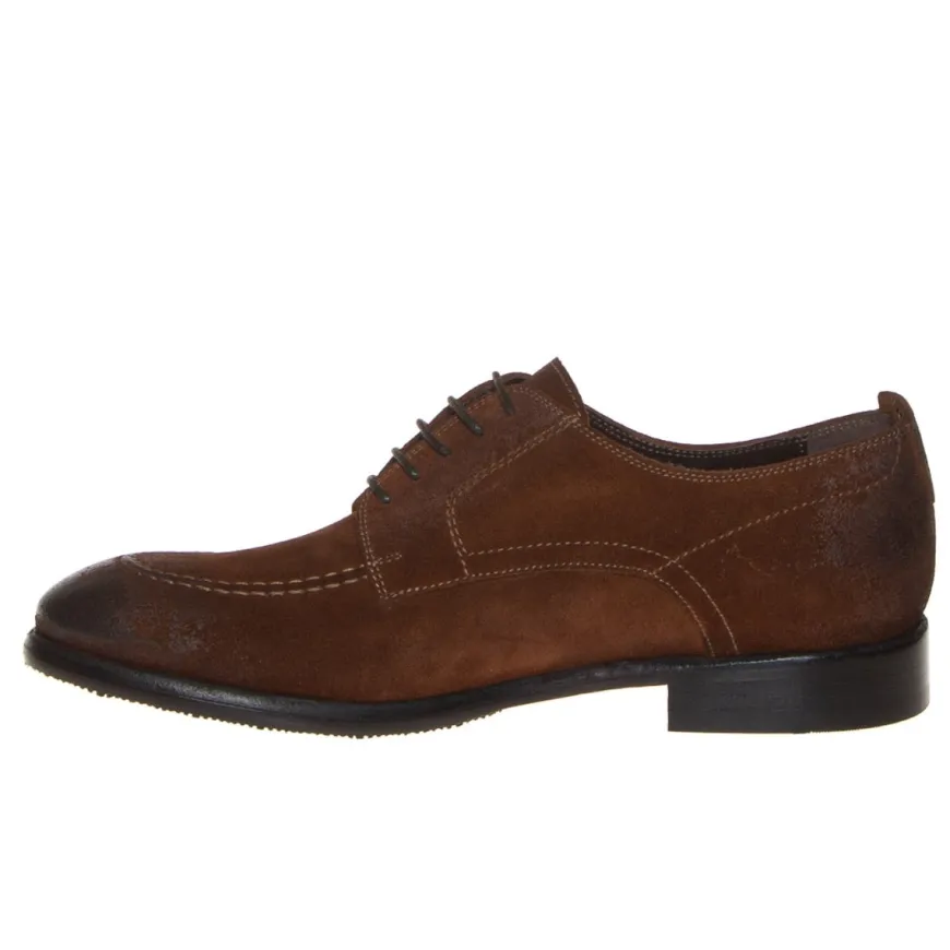 CIRO LENDINI F53 STRINGATA DERBI CAMOSCIO MARRONE