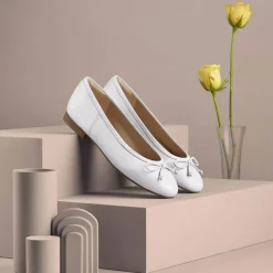 CLARKS BALLERINA FAWNA LILY 176378 BIANCO