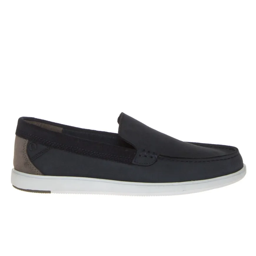 CLARKS BRATTON LOAFER MOCASSINO NABUCK NAVY