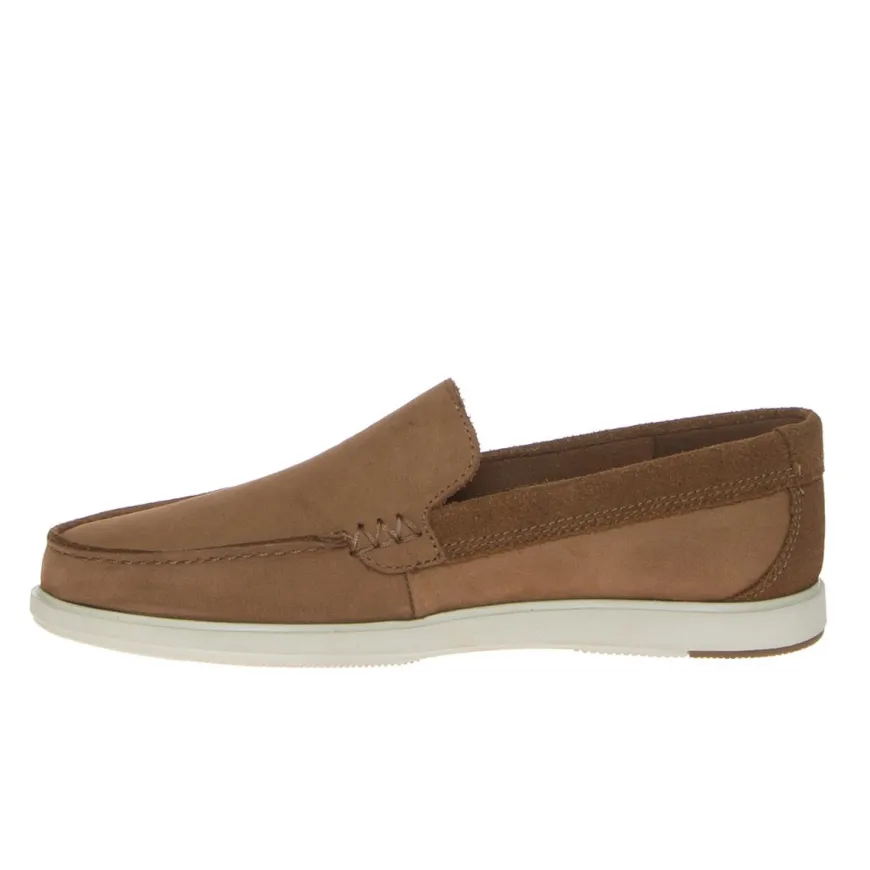 CLARKS BRATTON LOAFER MOCASSINO NUBUCK MARRONE