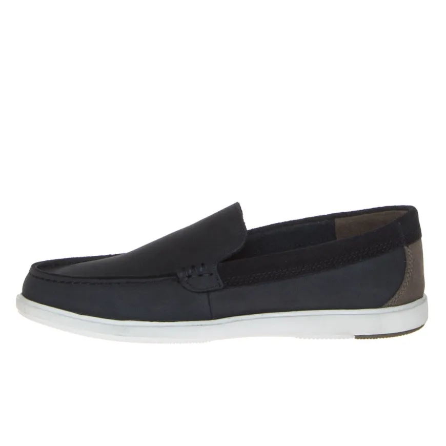 CLARKS BRATTON LOAFER MOCASSINO NABUCK NAVY