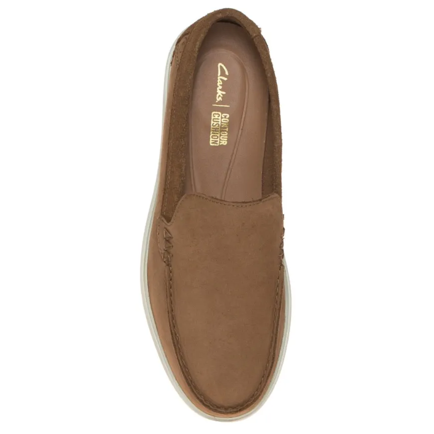 CLARKS BRATTON LOAFER MOCASSINO NUBUCK MARRONE