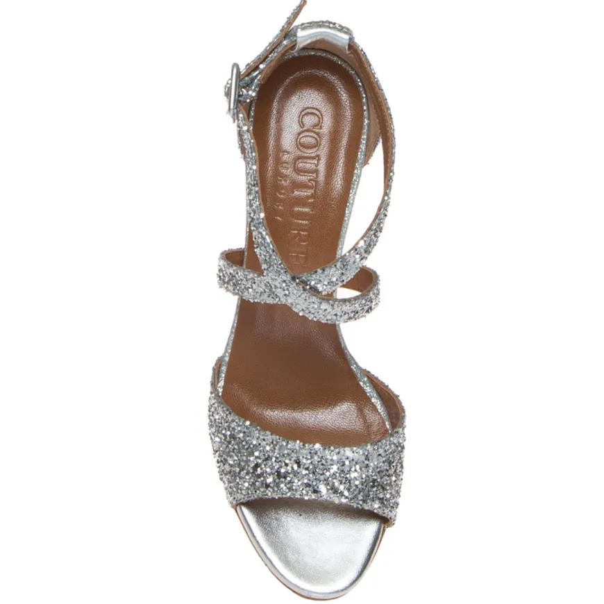 COUTURE 1400 SANDALO GLITTER ARGENTO