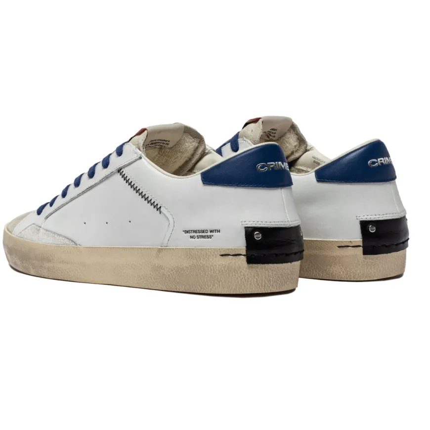 CRIME LONDON SNEAKERS 14000 DISTRESSED BIANCO
