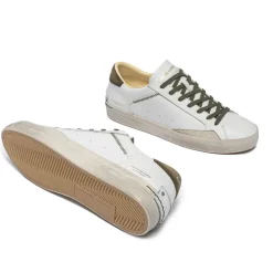 CRIME LONDON SNEAKERS 14001 DISTRESSED BIANCO