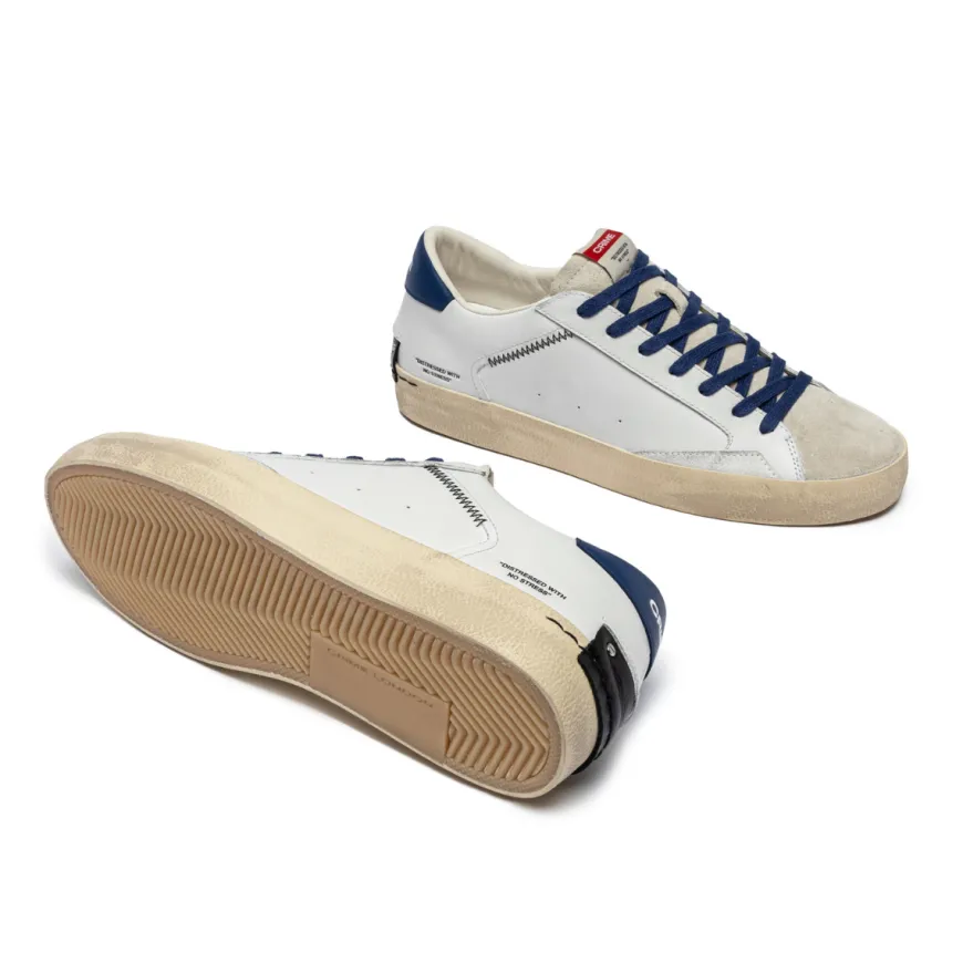 CRIME LONDON SNEAKERS 14000 DISTRESSED BIANCO