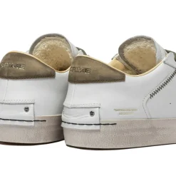 CRIME LONDON SNEAKERS 14001 DISTRESSED BIANCO