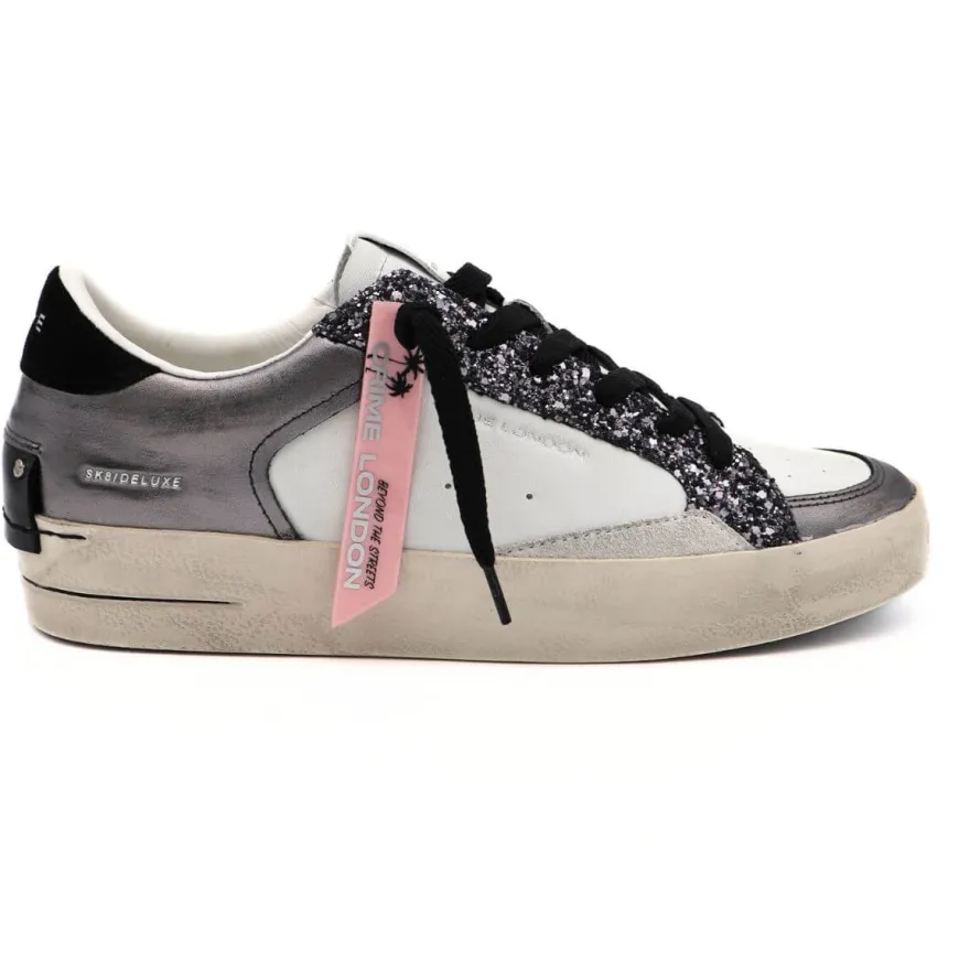 CRIME LONDON SNEAKERS 21107 SKATE GLITTER
