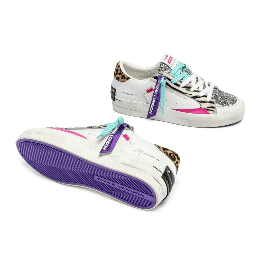 CRIME LONDON SNEAKERS 20105 SK8 DELUXE BIANCO