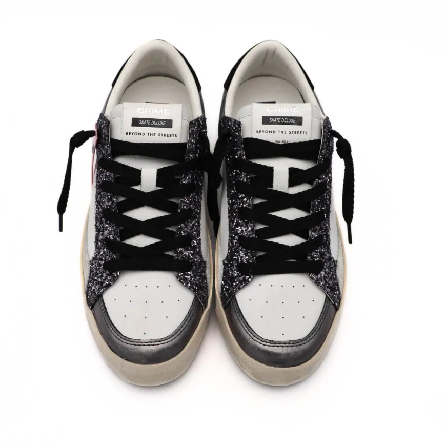 CRIME LONDON SNEAKERS 21107 SKATE GLITTER