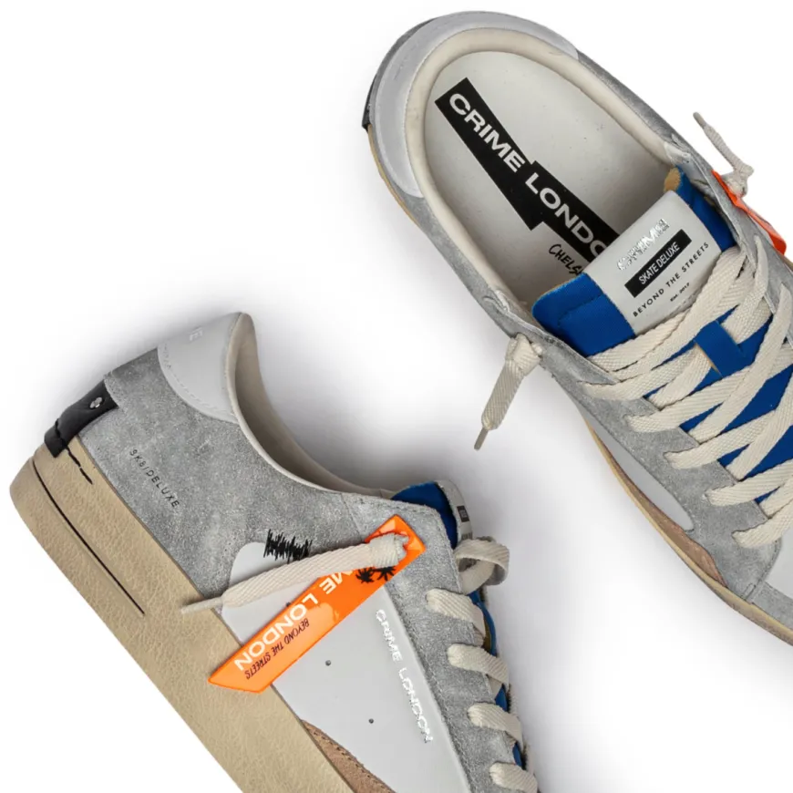CRIME LONDON SNEAKERS 14102 SK8 DELUXE BIANCO