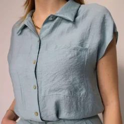 CROCHÈ CAMICIA CR06496-910 ACQUA