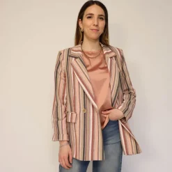 CROCHÈ GIACCA CR06521-163 ROSA