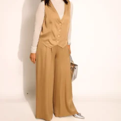 CROCHÈ GILET CR08405 SABBIA