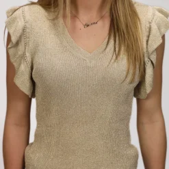 CROCHÈ TOP CR06322-2484 LUREX ORO