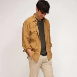 DSTREZZED CAMICIA 303804 CUOIO