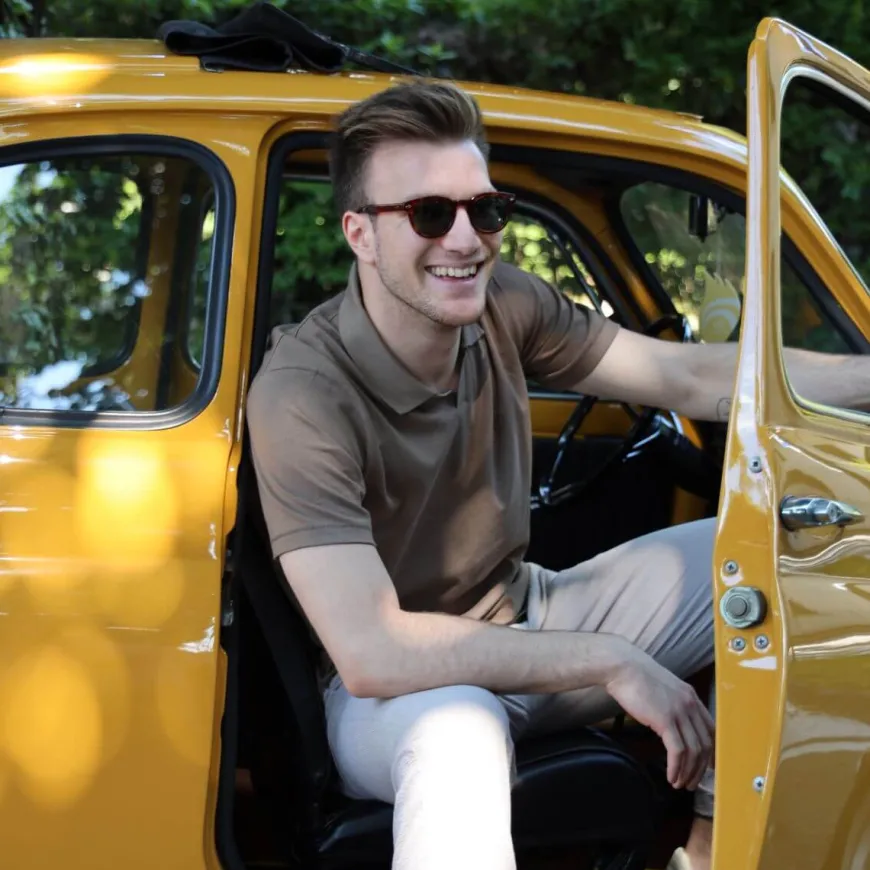 DSTREZZED POLO 240100 MARRONE