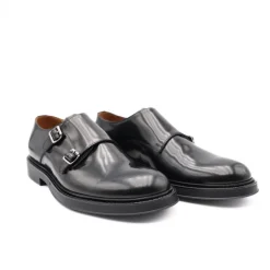 FRANCO FEDELE SLIPON 6555 DUE FIBBIE NERO