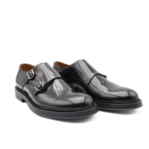 FRANCO FEDELE SLIPON 6555 DUE FIBBIE NERO