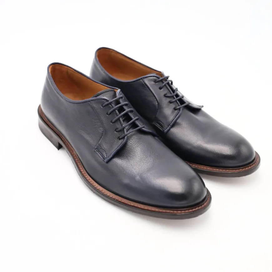 FRANCO FEDELE STRINGATA 6436 DERBY LISCIO BLU