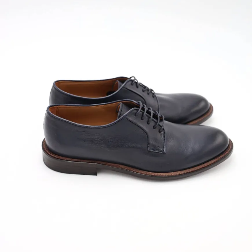 FRANCO FEDELE STRINGATA 6436 DERBY LISCIO BLU