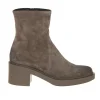 FRAU 80C7 STIVALETTO CAMOSCIO BEIGE TACCO LARGO
