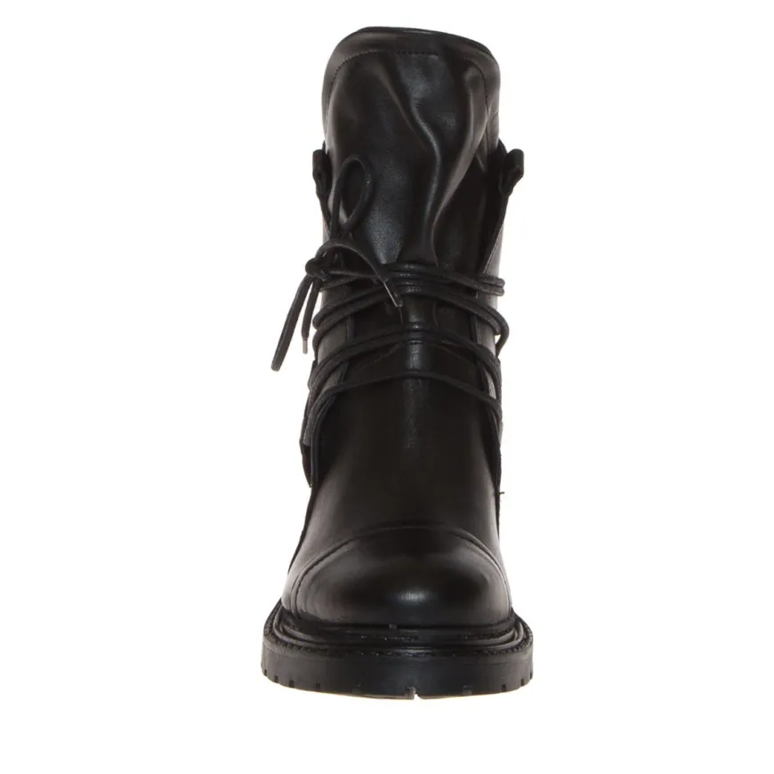 FRAU 84N4 STIVALETTO LACCIO PELLE NERO