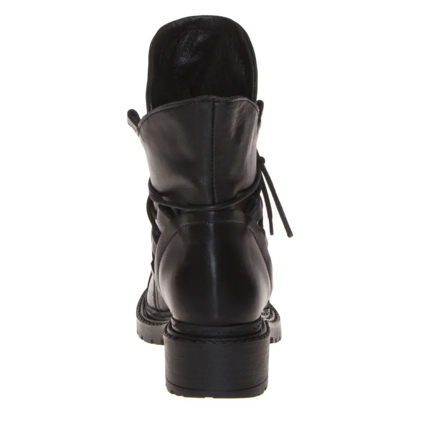 FRAU 84N4 STIVALETTO LACCIO PELLE NERO