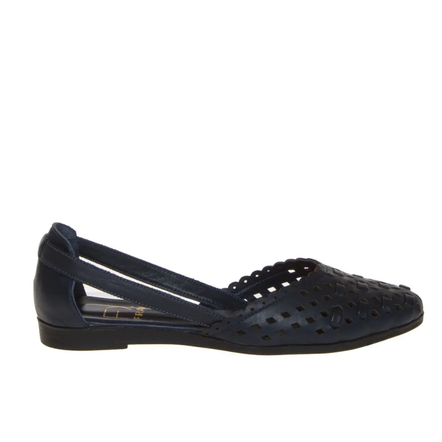 FRAU 03P0 BALLERINA PELLE LASERATA BLU NAVY