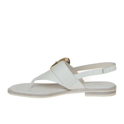 FRAU 86T8 SANDALO BIANCO FIBBIA MACULATA