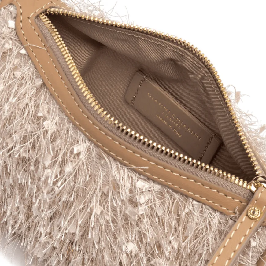 GIANNI CHIARINI BORSA NORA POUCH BS 11694 CREMA