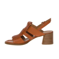 GUGLIELMO ROTTA GYPSY SANDALO FRANGIA MARRONE RUGGINE