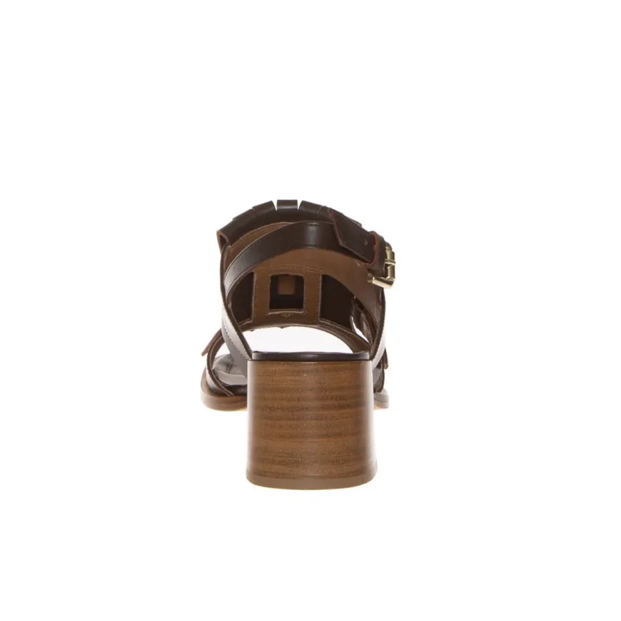 GUGLIELMO ROTTA GYPSY SANDALO FRANGIA MARRONE