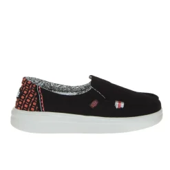 HEY DUDE MISTY RISE SLIPON PLATFORM CANVAS NERO