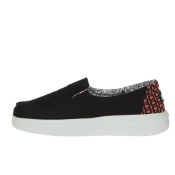 HEY DUDE MISTY RISE SLIPON PLATFORM CANVAS NERO