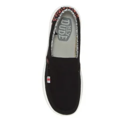 HEY DUDE MISTY RISE SLIPON PLATFORM CANVAS NERO