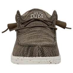 HEY DUDE SLIPON WALLY SOX 40019-255 MESH MARRONE