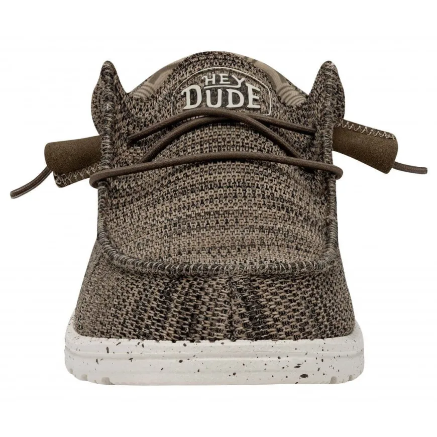 HEY DUDE SLIPON WALLY SOX 40019-255 MESH MARRONE