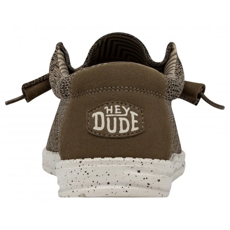 HEY DUDE SLIPON WALLY SOX 40019-255 MESH MARRONE