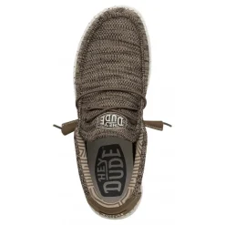 HEY DUDE SLIPON WALLY SOX 40019-255 MESH MARRONE