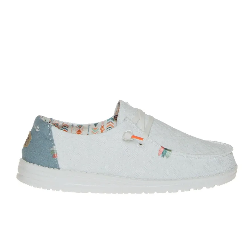 HEY DUDE WENDY BOHO SLIPON PIZZO BIANCO