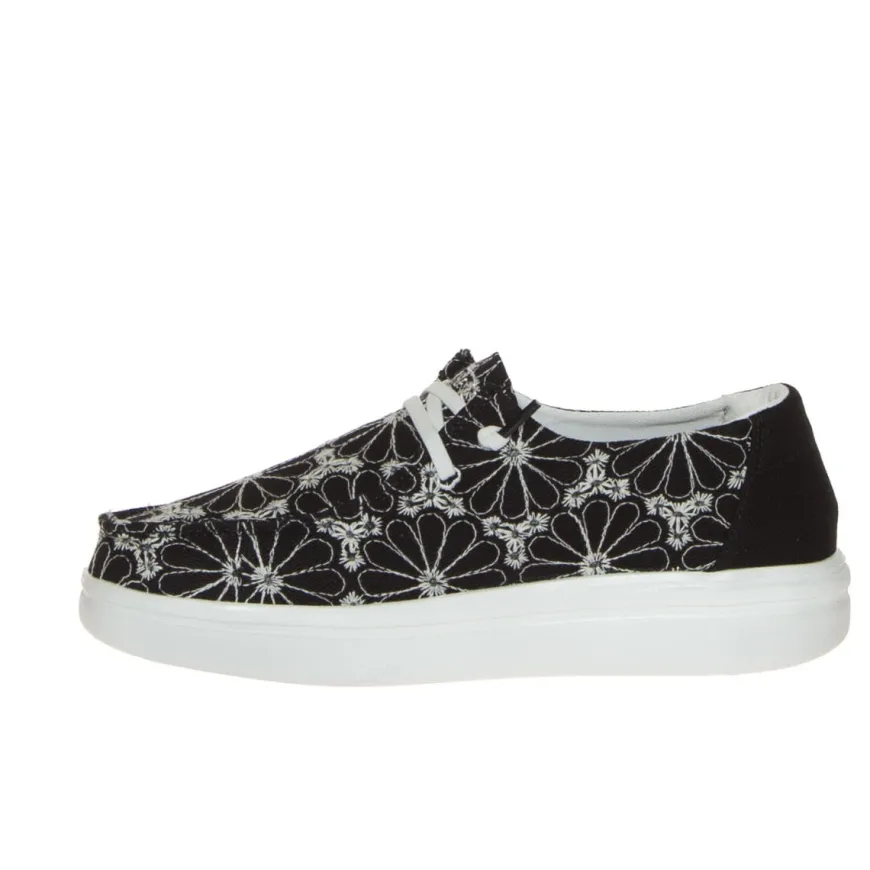 HEY DUDE WENDY RISE SLIPON PLATFORM PIZZO NERO
