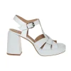 LAURA BELLARIVA 8990 SANDALO PLATFORM PELLE BIANCO
