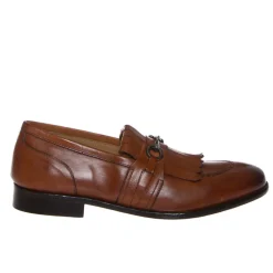 LENDINI F71 MOCASIINO MORSETTO PELLE MARRONE CUOIO