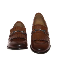 LENDINI F71 MOCASIINO MORSETTO PELLE MARRONE CUOIO