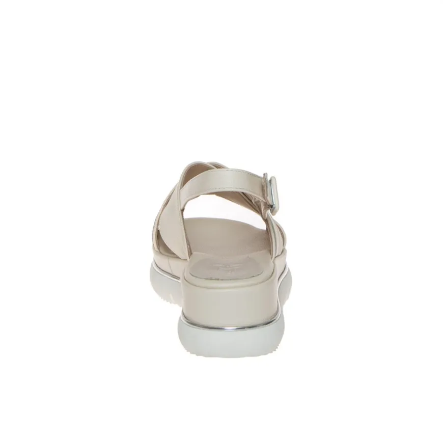 LUCA GROSSI H883S SANDALO ZEPPA PELLE BIANCO