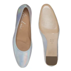 MALÙ 2370 DECOLETTE PELLE LAMINATO ARGENTO